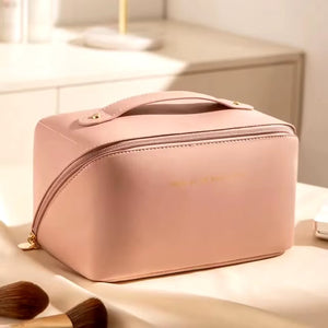 Large Pu Leather Travel Cosmetic Bag For Women Cosmetic Organizer High-capacity Makeup Bag Storage Pouch For Women